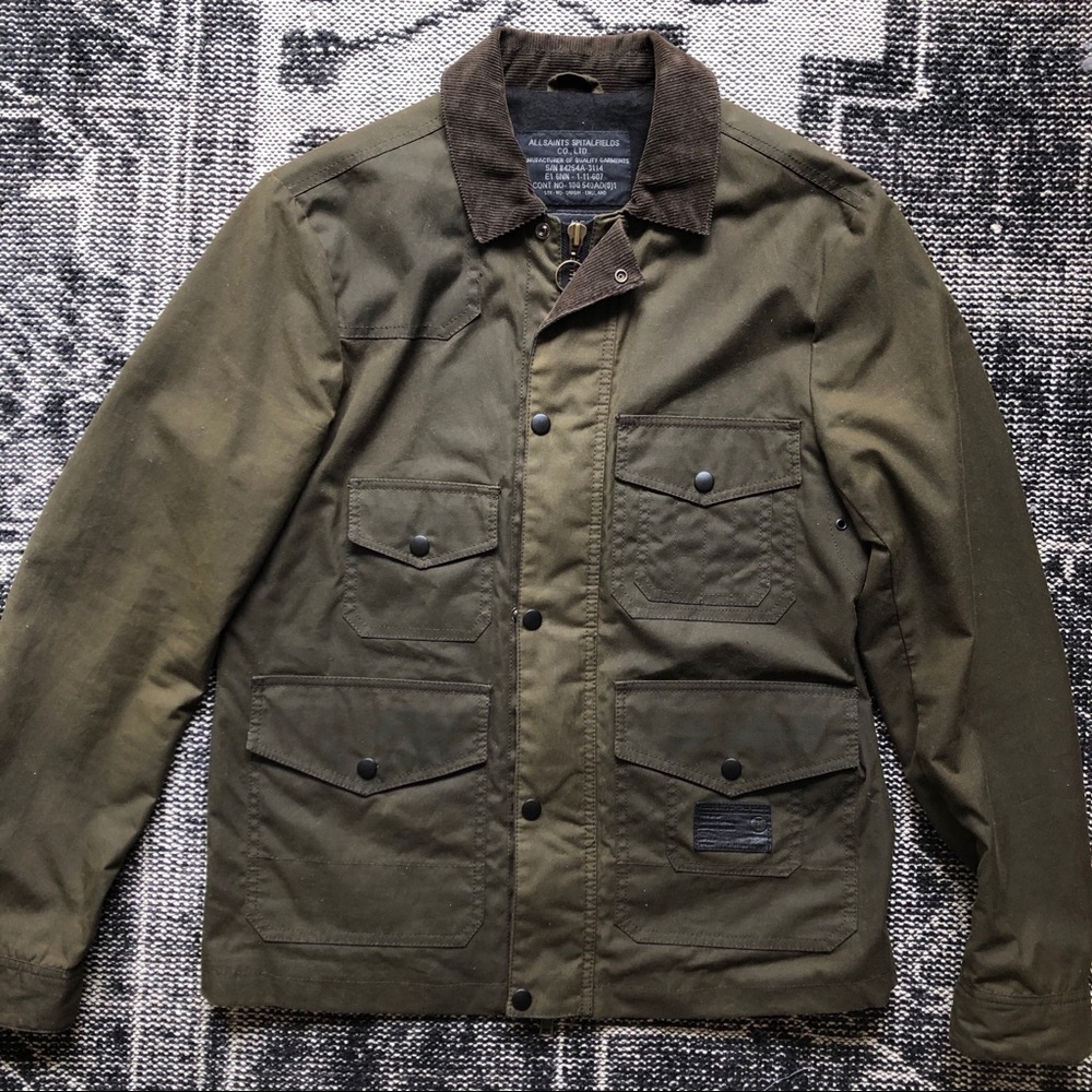 All Saints Waxed Cotton Jacket Coat